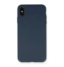iPhone XS Max Kılıf Nano içi Kadife Silikon - Lacivert
