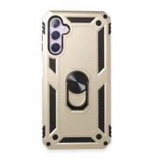 Samsung Galaxy A24 4G Kılıf Sofya Yüzüklü Silikon Kapak - Gold