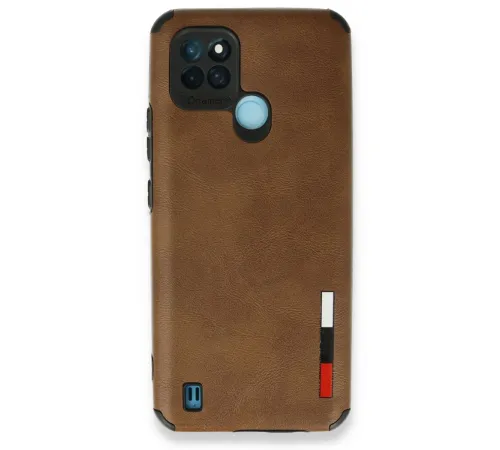Realme C25Y Kılıf Loop Deri Silikon - Kahverengi