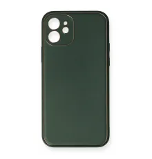 iPhone 12 Mini Kılıf Coco Deri Silikon Kapak - Yeşil