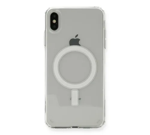 iPhone XS Max Kılıf Magneticsafe Şeffaf Silikon - Şeffaf