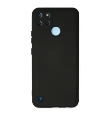 Realme C25Y Kılıf Nano içi Kadife Silikon - Siyah