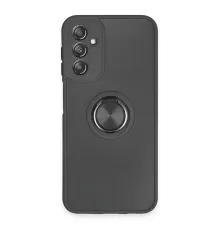 Samsung Galaxy A14 4G Kılıf Montreal Yüzüklü Silikon Kapak - Siyah