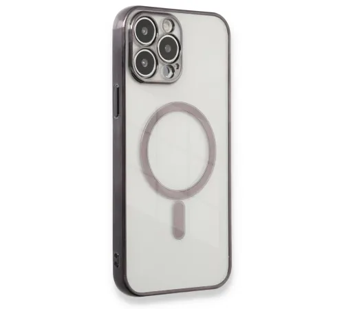 iPhone 13 Pro Max Kılıf Magneticsafe Lazer Silikon - Siyah iPhone 13 Pro Max Kılıf Magneticsafe Lazer Silikon - Siyah