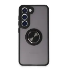 Samsung Galaxy S23 Kılıf Montreal Yüzüklü Silikon Kapak - Siyah