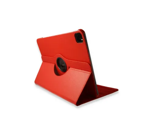 iPad Pro 12.9 (2021) Kılıf 360 Tablet Deri Kılıf - Kırmızı iPad Pro 12.9 (2021) Kılıf 360 Tablet Deri Kılıf - Kırmızı