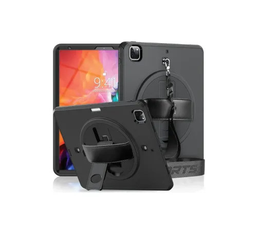 iPad Pro 12.9 (2021) Kılıf Strap-C Otterbox Tablet Kapak - Siyah iPad Pro 12.9 (2021) Kılıf Strap-C Otterbox Tablet Kapak - Siyah