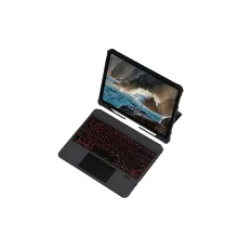 T5206D iPad 10.2 (7.nesil) Kılıf İnter Ledli Klavyeli Tablet Kılıfı - Siyah