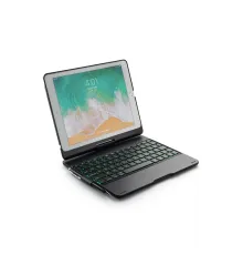 iPad 5 Air 9.7 Kılıf Magic Dönen Klavyeli Tablet Kılıf - Siyah