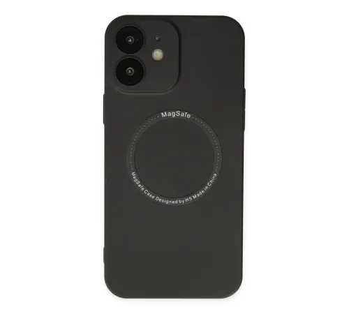 iPhone 12 Kılıf Jack Magneticsafe Lens Silikon - Siyah iPhone 12 Kılıf Jack Magneticsafe Lens Silikon - Siyah