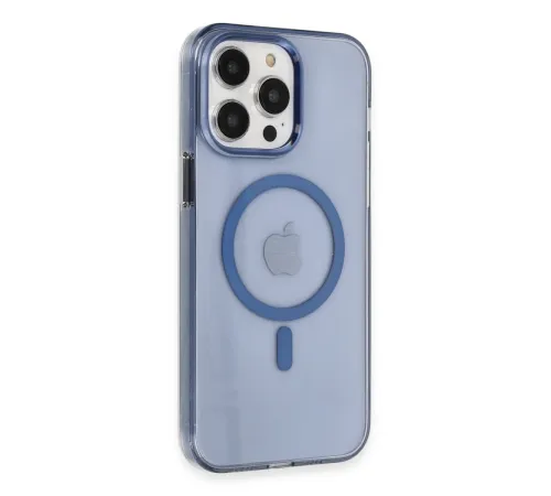 iPhone 14 Pro Kılıf Tron Şeffaf Magsafe Kapak - Mavi iPhone 14 Pro Kılıf Tron Şeffaf Magsafe Kapak - Mavi