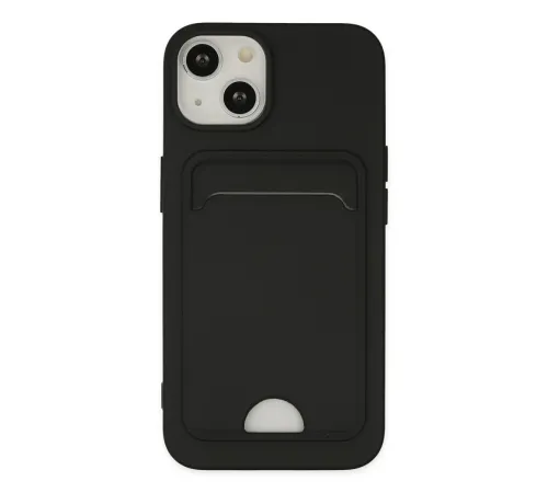 iPhone 14 Plus Kılıf Kelvin Kartvizitli Silikon - Siyah iPhone 14 Plus Kılıf Kelvin Kartvizitli Silikon - Siyah
