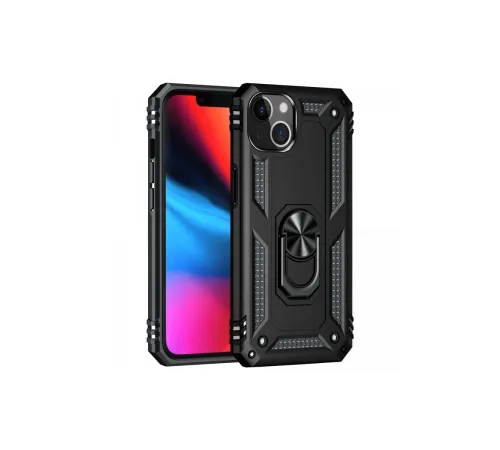 iPhone 14 Plus Kılıf Sofya Yüzüklü Silikon Kapak - Siyah iPhone 14 Plus Kılıf Sofya Yüzüklü Silikon Kapak - Siyah