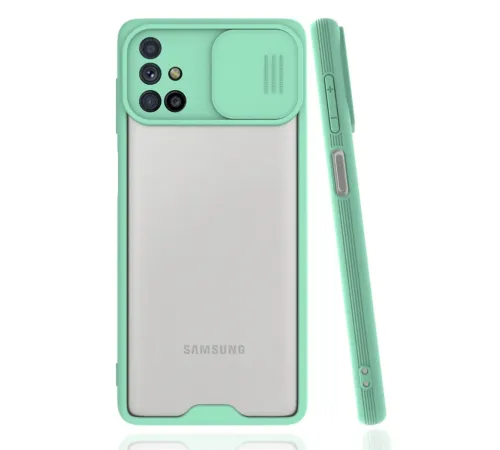 Samsung Galaxy M31S Kılıf Platin Kamera Koruma Silikon - Açık Yeşil Samsung Galaxy M31S Kılıf Platin Kamera Koruma Silikon - Açık Yeşil