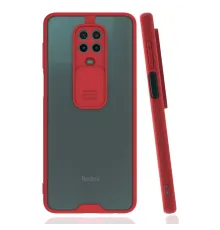 Xiaomi Redmi Note 9 Pro Kılıf Platin Kamera Koruma Silikon - Kırmızı