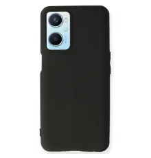 Oppo A96 Kılıf First Silikon - Siyah