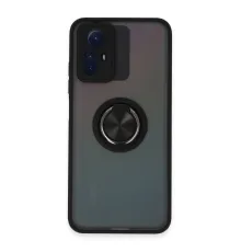 Xiaomi Redmi Note 12S Kılıf Montreal Yüzüklü Silikon Kapak - Siyah