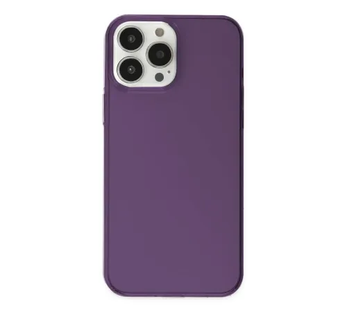 iPhone 14 Pro Max Kılıf Pc Sert Şeffaf Kapak - Mor iPhone 14 Pro Max Kılıf Pc Sert Şeffaf Kapak - Mor