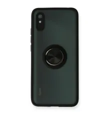 Xiaomi Redmi 9A Kılıf Montreal Yüzüklü Silikon Kapak - Siyah