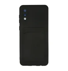 Samsung Galaxy A02 Kılıf Kelvin Kartvizitli Silikon - Siyah