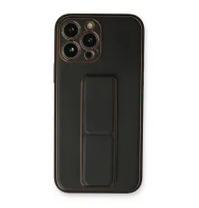 iPhone 14 Pro Kılıf Coco Deri Standlı Kapak - Siyah