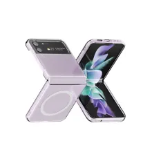 Samsung Galaxy Z Flip 4 Kılıf Magneticsafe Şeffaf Silikon - Şeffaf