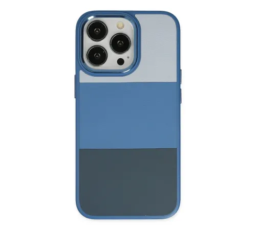 iPhone 14 Pro Max Kılıf King Kapak - Açık Mavi-Lacivert iPhone 14 Pro Max Kılıf King Kapak - Açık Mavi-Lacivert