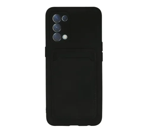Oppo Reno 5 Kılıf Kelvin Kartvizitli Silikon - Siyah Oppo Reno 5 Kılıf Kelvin Kartvizitli Silikon - Siyah