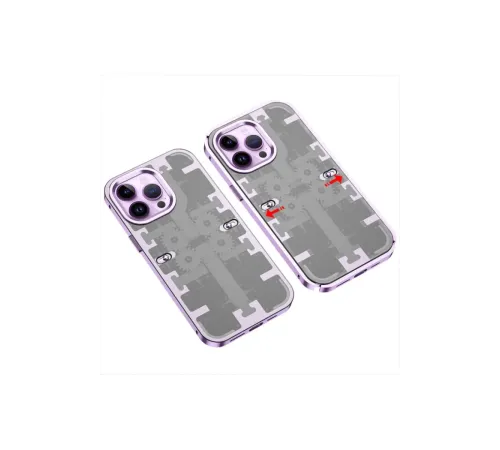 iPhone 13 Pro Max Kılıf Mekanik Bumper Kapak - Derin Mor iPhone 13 Pro Max Kılıf Mekanik Bumper Kapak - Derin Mor