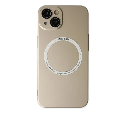 iPhone 14 Kılıf Jack Magneticsafe Lens Silikon - Gold