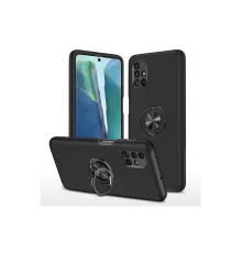 Samsung Galaxy M51 Kılıf Elit Yüzüklü Kapak - Siyah