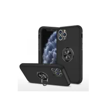 iPhone 11 Pro Max Kılıf Elit Yüzüklü Kapak - Siyah