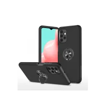 Samsung Galaxy A72 Kılıf Elit Yüzüklü Kapak - Siyah