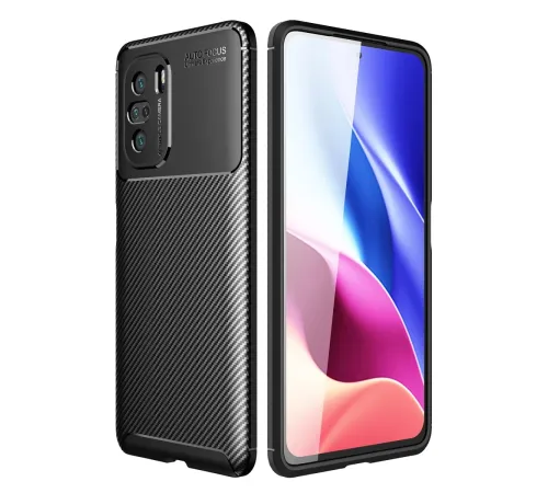 Xiaomi Poco F3 Kılıf Auto Focus Karbon Kapak - Siyah Xiaomi Poco F3 Kılıf Auto Focus Karbon Kapak - Siyah