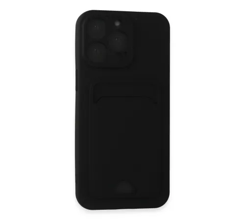 iPhone 15 Pro Kılıf Kelvin Kartvizitli Silikon - Siyah iPhone 15 Pro Kılıf Kelvin Kartvizitli Silikon - Siyah