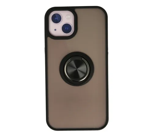 iPhone 15 Kılıf Montreal Yüzüklü Silikon Kapak - Siyah iPhone 15 Kılıf Montreal Yüzüklü Silikon Kapak - Siyah