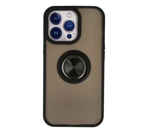 iPhone 15 Pro Kılıf Montreal Yüzüklü Silikon Kapak - Siyah iPhone 15 Pro Kılıf Montreal Yüzüklü Silikon Kapak - Siyah