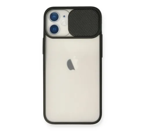 iPhone 11 Kılıf Palm Buzlu Kamera Sürgülü Silikon - Siyah iPhone 11 Kılıf Palm Buzlu Kamera Sürgülü Silikon - Siyah