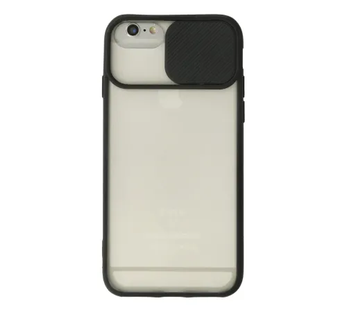 iPhone 6 Kılıf Palm Buzlu Kamera Sürgülü Silikon - Siyah iPhone 6 Kılıf Palm Buzlu Kamera Sürgülü Silikon - Siyah