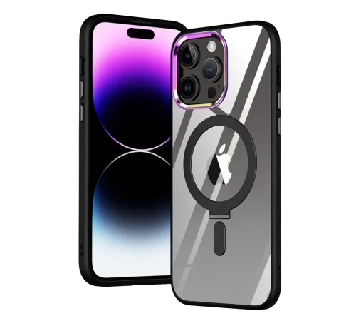 iPhone 15 Pro Max Kılıf Mudo Magneticsafe Standlı Kapak - Siyah iPhone 15 Pro Max Kılıf Mudo Magneticsafe Standlı Kapak - Siyah