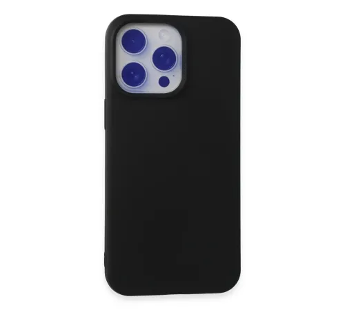 iPhone 15 Pro Max Kılıf Nano içi Kadife Silikon - Siyah iPhone 15 Pro Max Kılıf Nano içi Kadife Silikon - Siyah