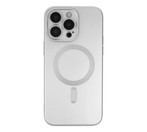 iPhone 14 Pro Kılıf Moshi Lens Magneticsafe Silikon - Gümüş