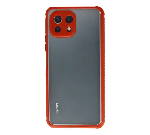 Xiaomi Mİ 11 Lite Kılıf Miami Şeffaf Silikon - Kırmızı Xiaomi Mİ 11 Lite Kılıf Miami Şeffaf Silikon - Kırmızı