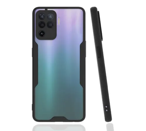Oppo Reno 5 Lite Kılıf Platin Silikon - Siyah Oppo Reno 5 Lite Kılıf Platin Silikon - Siyah