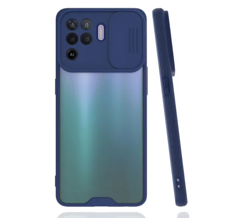Oppo Reno 5 Lite Kılıf Platin Kamera Koruma Silikon - Lacivert Oppo Reno 5 Lite Kılıf Platin Kamera Koruma Silikon - Lacivert