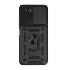 Xiaomi Poco X3 GT Kılıf Pars Lens Yüzüklü Silikon - Siyah