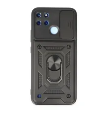 Realme C25Y Kılıf Pars Lens Yüzüklü Silikon - Siyah