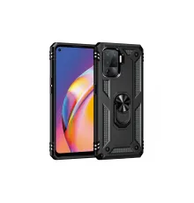 Oppo Reno 5 Lite Kılıf Sofya Yüzüklü Silikon Kapak - Siyah