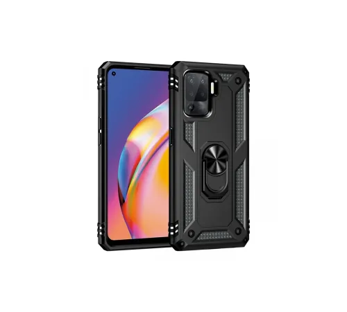 Oppo Reno 5 Lite Kılıf Sofya Yüzüklü Silikon Kapak - Siyah Oppo Reno 5 Lite Kılıf Sofya Yüzüklü Silikon Kapak - Siyah
