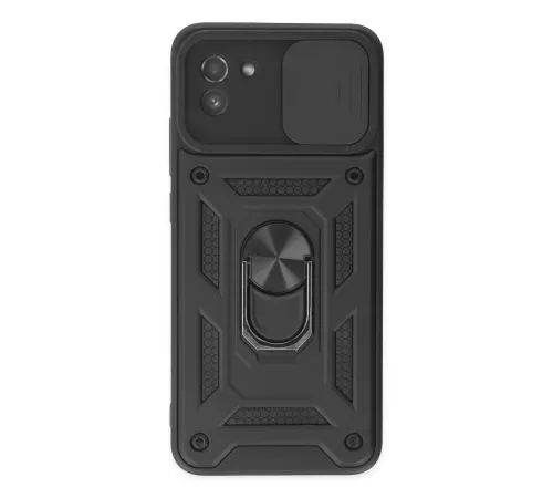 Samsung Galaxy A03 Kılıf Pars Lens Yüzüklü Silikon - Siyah Samsung Galaxy A03 Kılıf Pars Lens Yüzüklü Silikon - Siyah